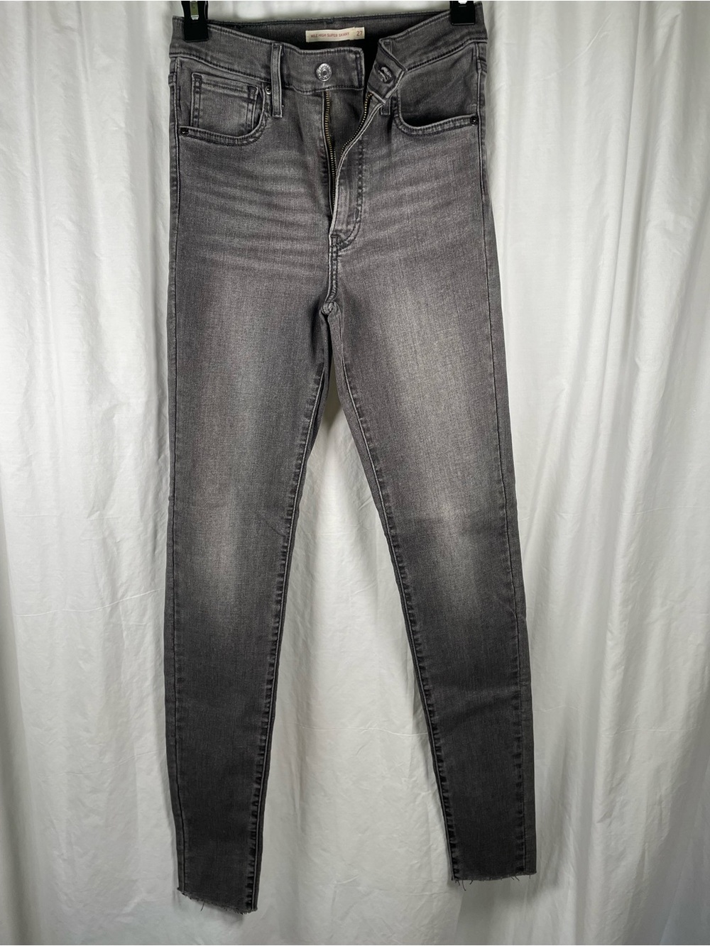 Levi's Grey Mile High Super Skinny Jeans